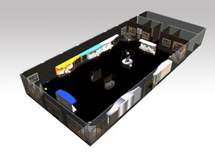 Maya (3 Dimensional) Model  of the overview of Benjy's Harley-Davidson Collection Museum